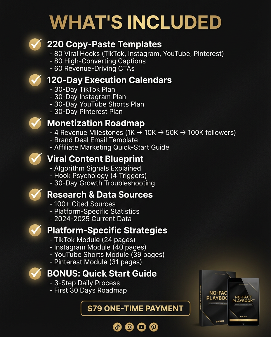 NO-FACE PLAYBOOK™ – 220 Templates + 120-Day Plan