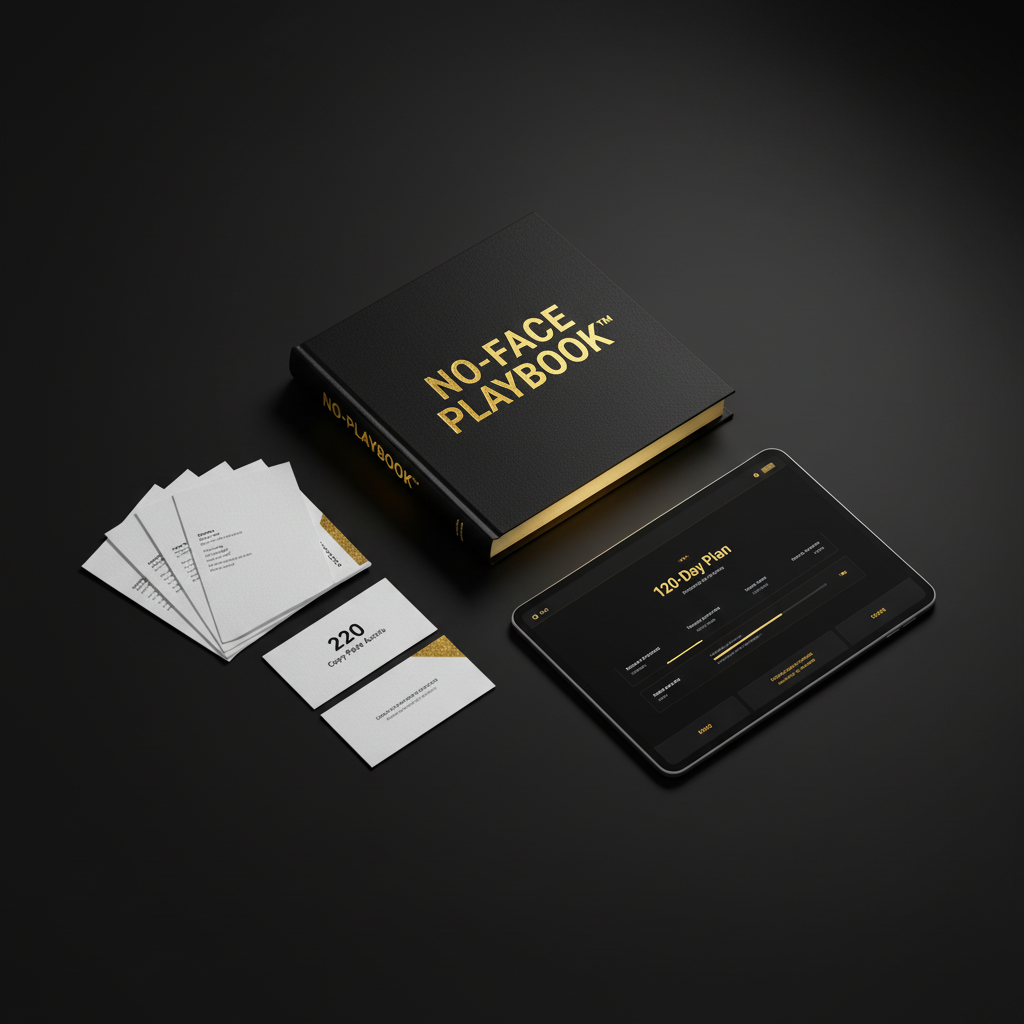 NO-FACE PLAYBOOK™ – 220 Templates + 120-Day Plan